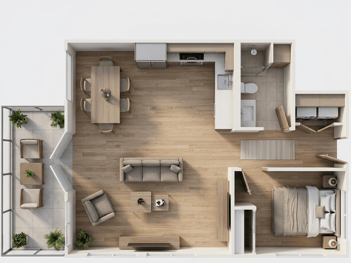 3D Floor Plan Render