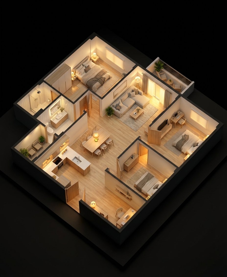 Dark Luxury 3D Render